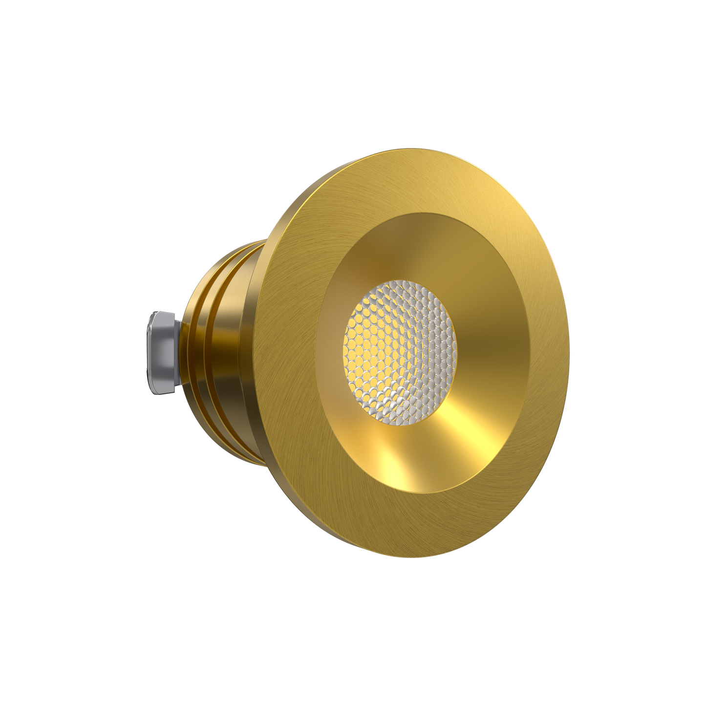 1 Inch Brushed Brass Puck Light 24V 30K