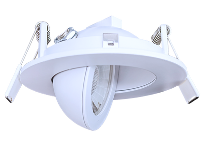 3” Round Floating Gimbal White