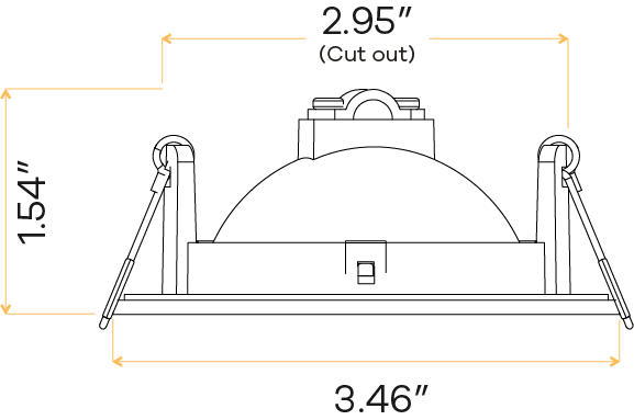3” Round Floating Gimbal White