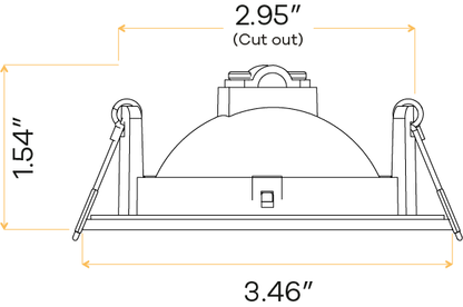 3” Round Floating Gimbal White