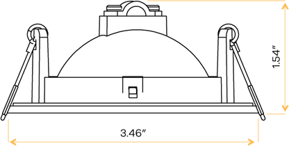 3” Round Floating Gimbal White