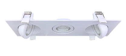3" Triple head multiple floating gimbal White