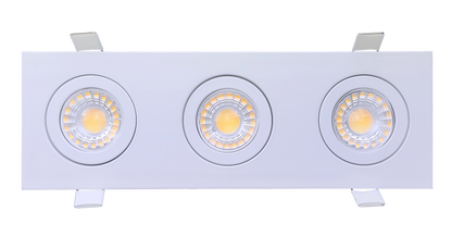 3" Triple head multiple floating gimbal White