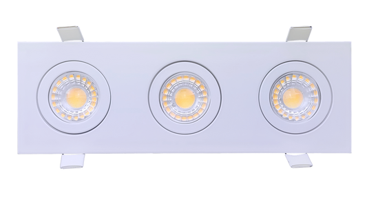 3" Triple head multiple floating gimbal White