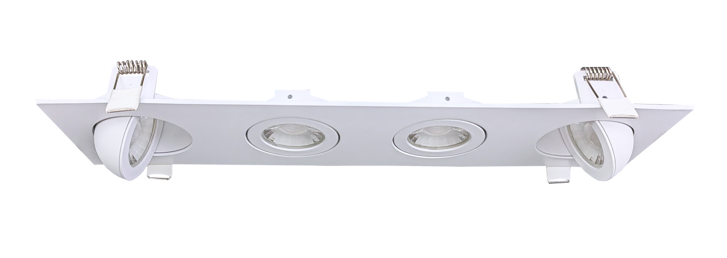 3" Four head multiple floating gimbal White