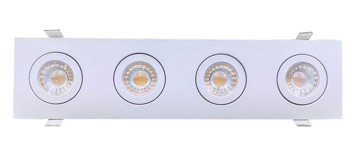 3" Four head multiple floating gimbal White