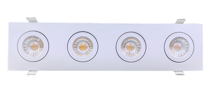 3" Four head multiple floating gimbal White