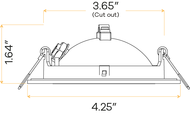 3.5” Round Floating Gimbal White