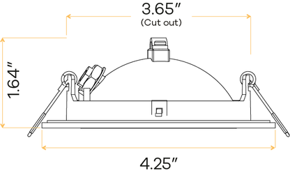 3.5” Round Floating Gimbal White
