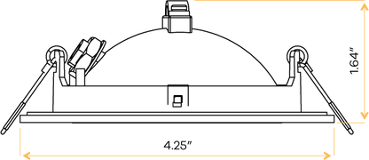 3.5” Round Floating Gimbal White
