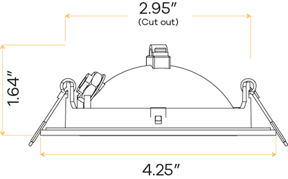 3.5" Single head multiple floating gimbal White