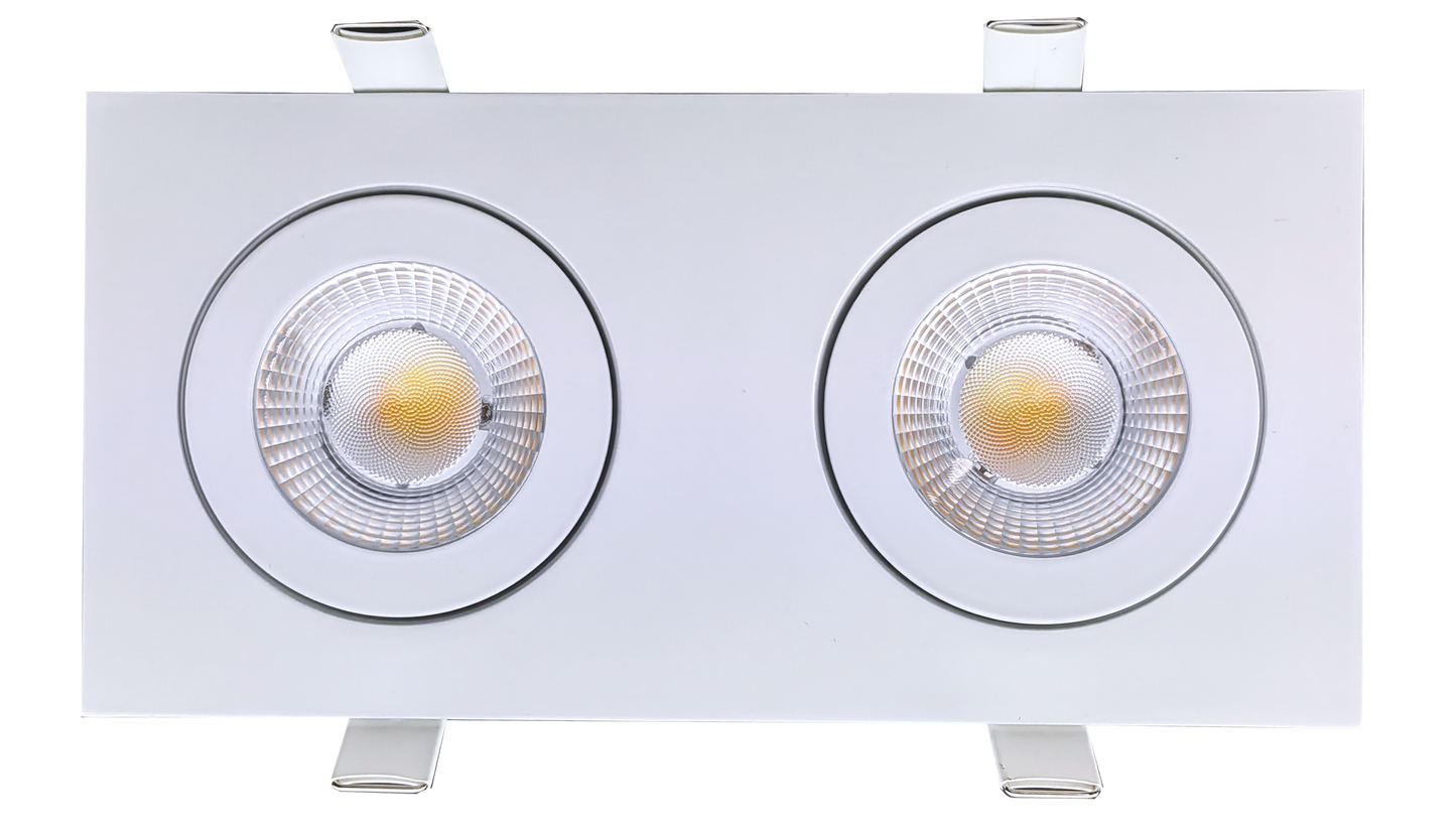 3.5" double head multiple floating gimbal White