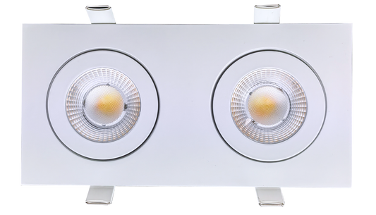 3.5" double head multiple floating gimbal White