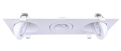 3.5" Triple head multiple floating gimbal White