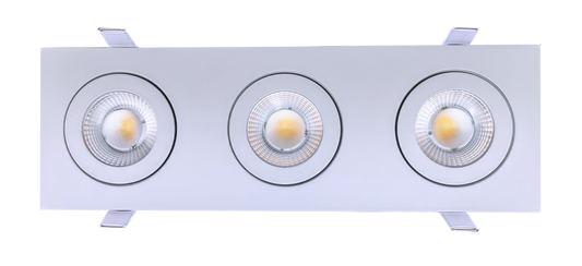 3.5" Triple head multiple floating gimbal White