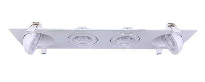 3.5" Four head multiple floating gimbal White
