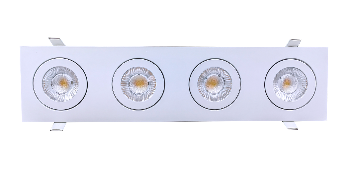 3.5" Four head multiple floating gimbal White