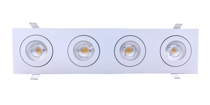 3.5" Four head multiple floating gimbal White