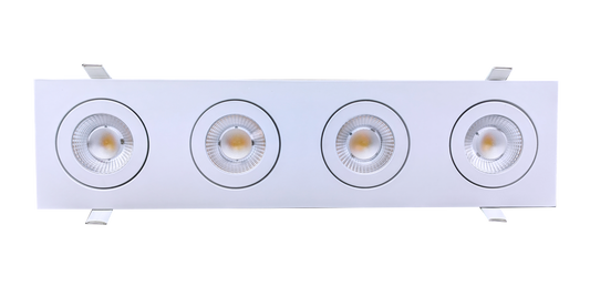 3.5" Four head multiple floating gimbal White