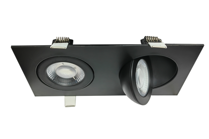 3.5" double head multiple floating gimbal White