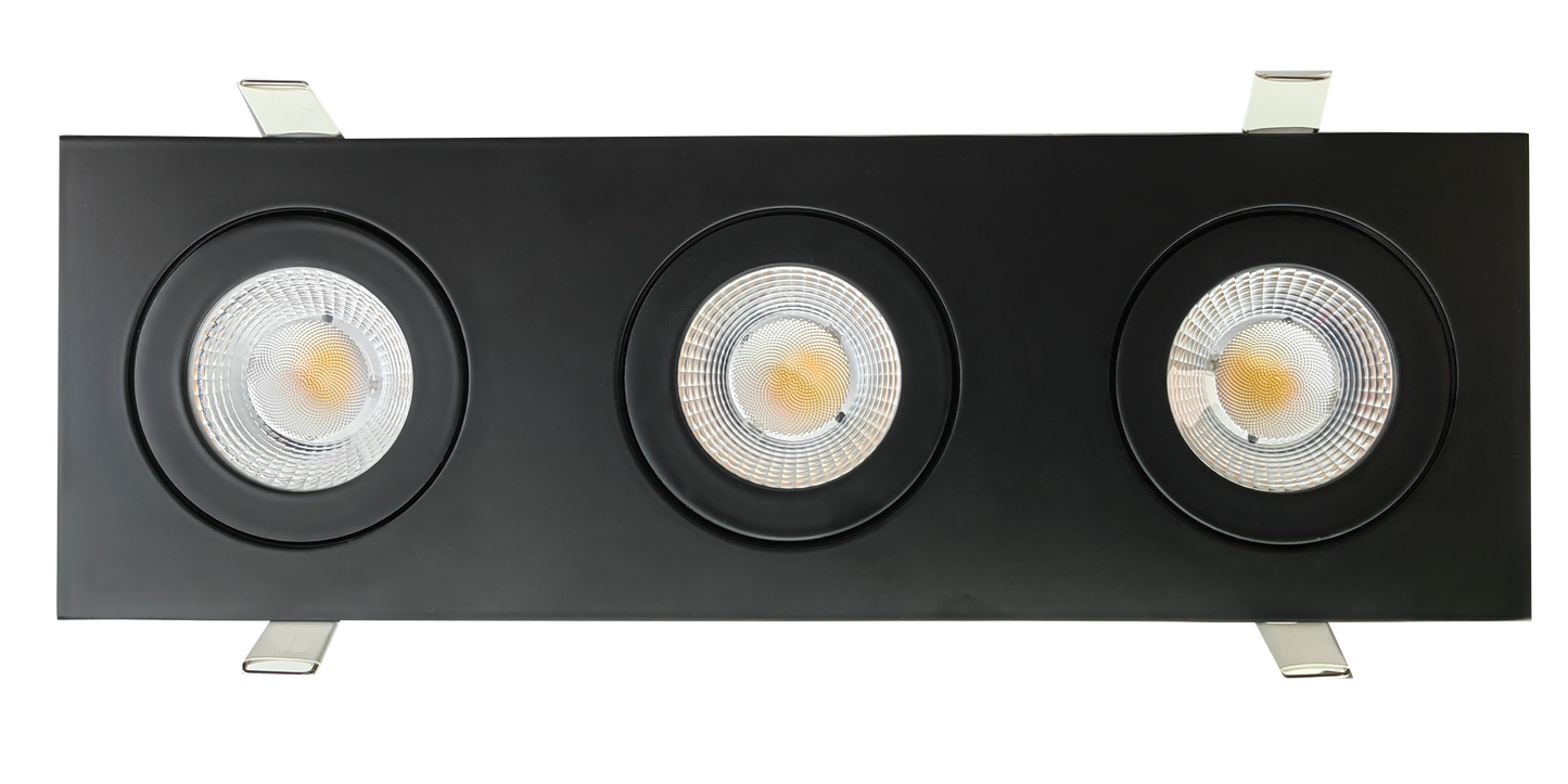 3.5" Triple head multiple floating gimbal White