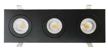 3.5" Triple head multiple floating gimbal White