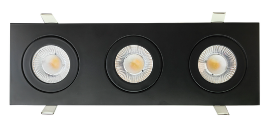 3.5" Triple head multiple floating gimbal White