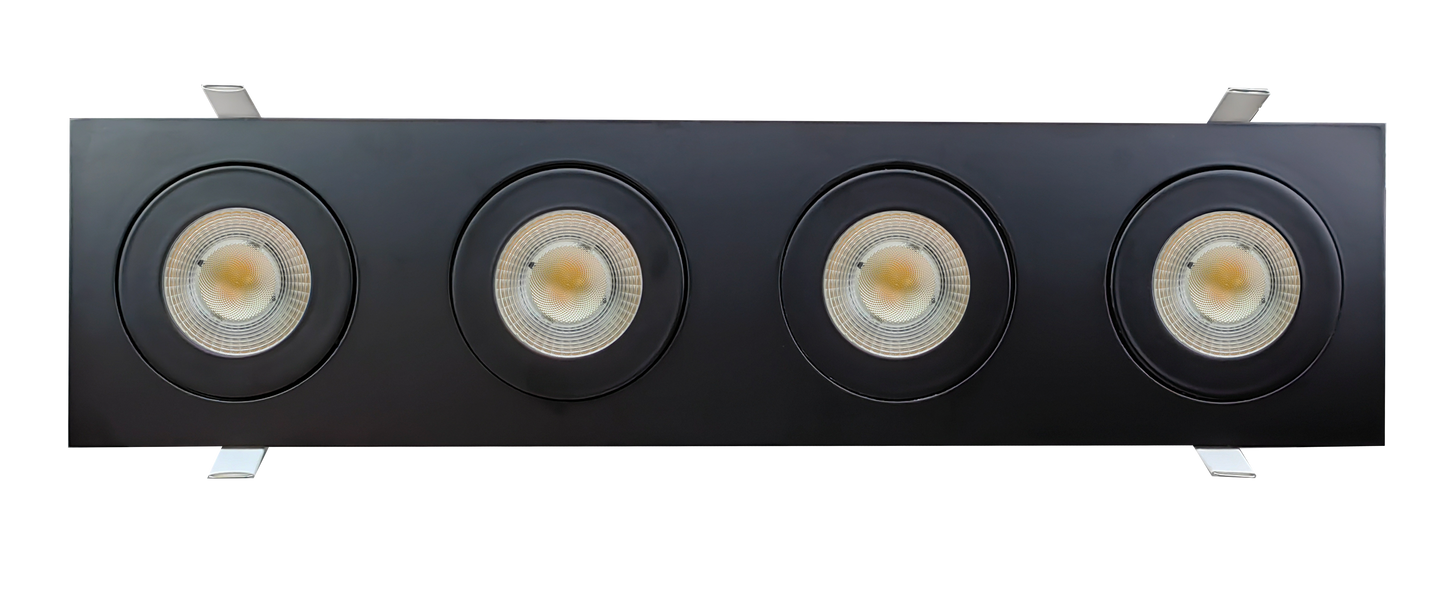 3.5" Four head multiple floating gimbal White