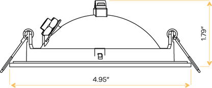 4” Round Floating Gimbal Black