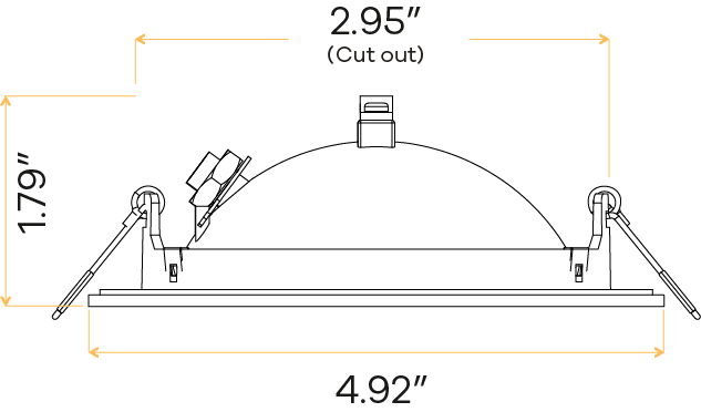 4" Single head multiple floating gimbal White