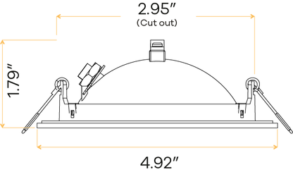 4" Single head multiple floating gimbal White