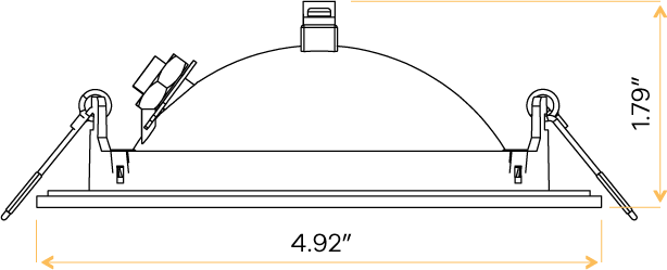 4" Single head multiple floating gimbal White