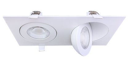 4" double head multiple floating gimbal White