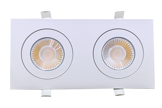 4" double head multiple floating gimbal White