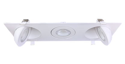 4" Triple head multiple floating gimbal White