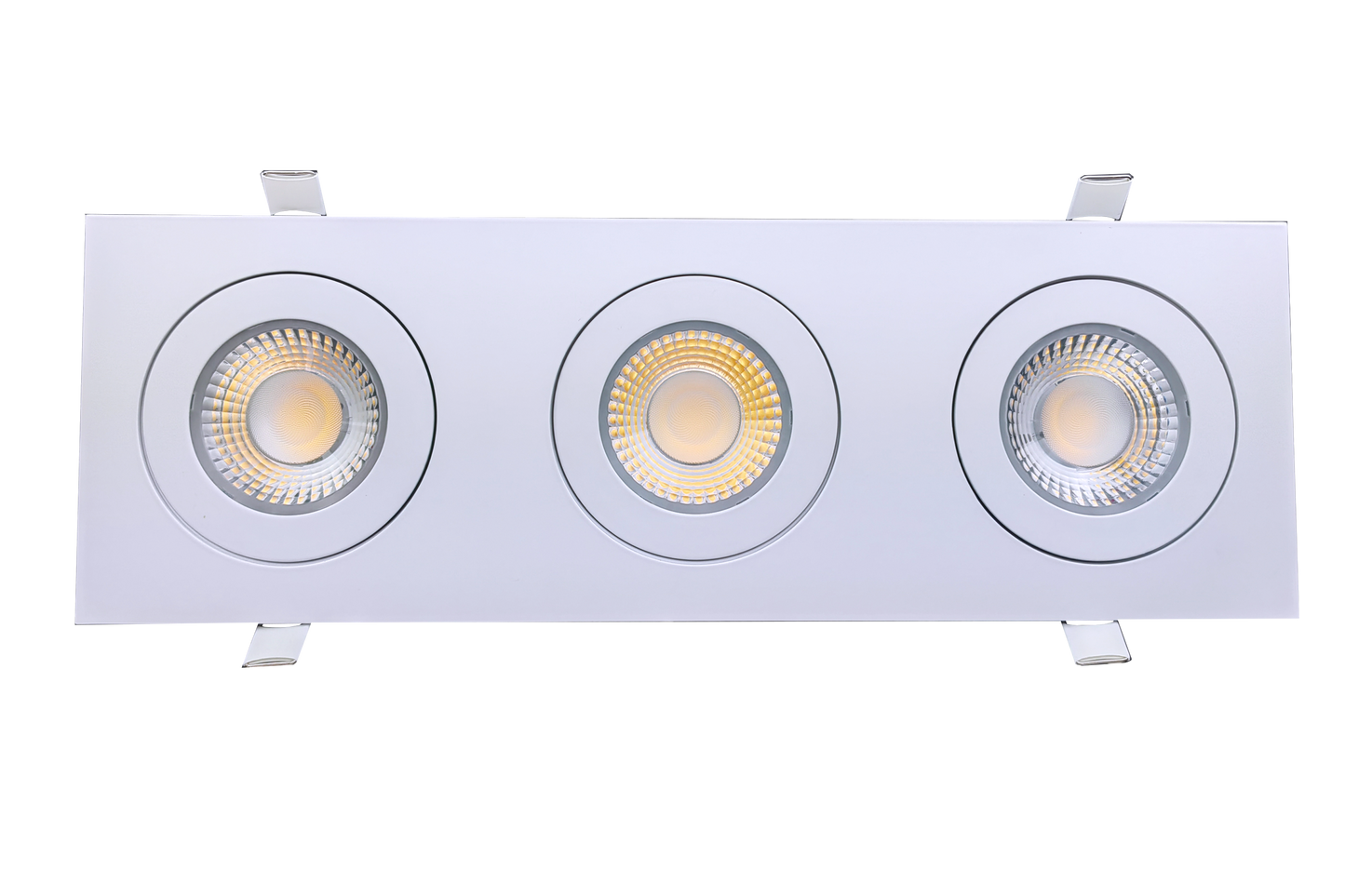 4" Triple head multiple floating gimbal White