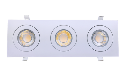 4" Triple head multiple floating gimbal White