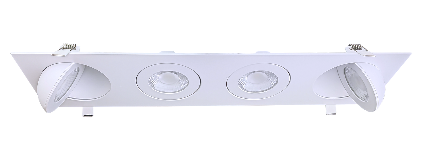 4" Four head multiple floating gimbal White