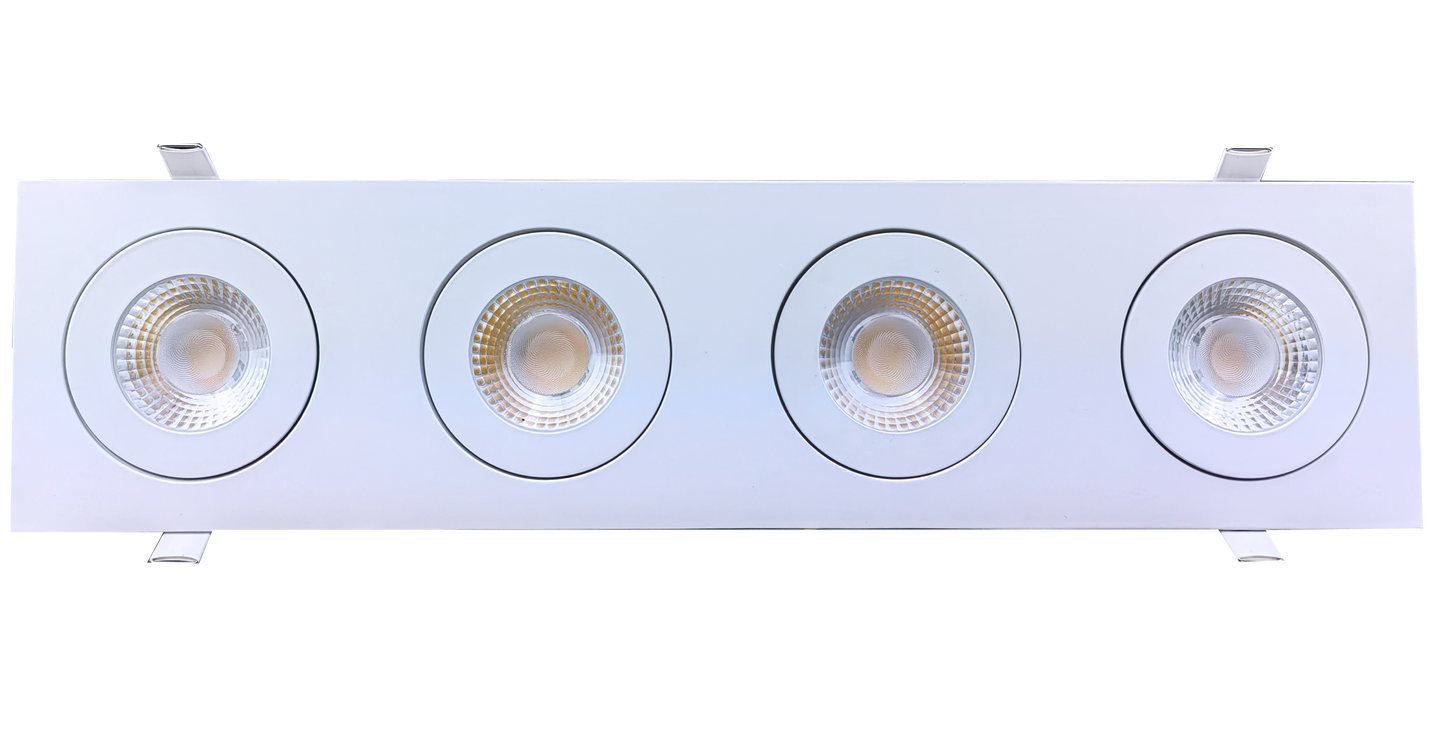 4" Four head multiple floating gimbal White