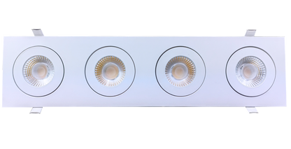 4" Four head multiple floating gimbal White