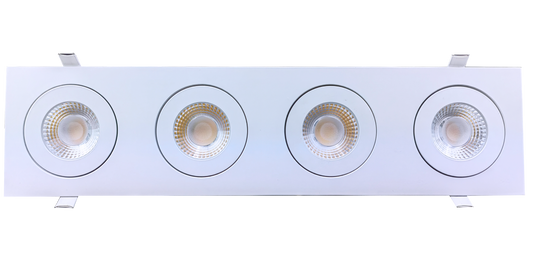 4" Four head multiple floating gimbal White