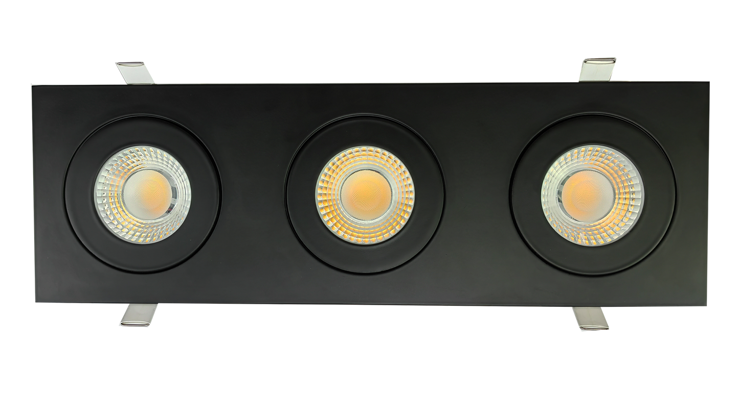 4" Triple head multiple floating gimbal White