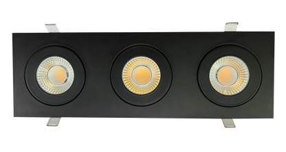 4" Triple head multiple floating gimbal White