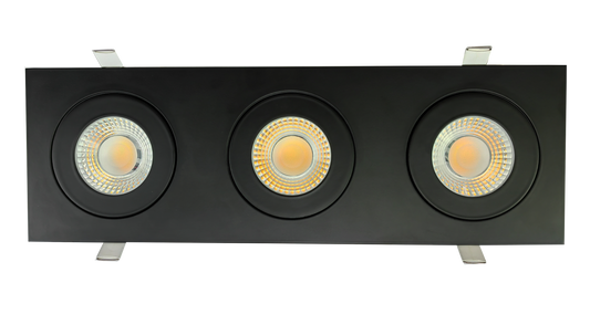 4" Triple head multiple floating gimbal White