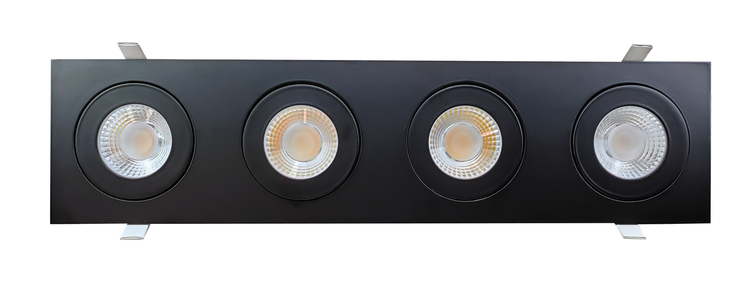 4" Four head multiple floating gimbal White