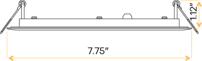 7" Round Flushed slim