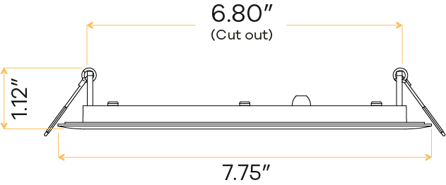 7" Round Flushed slim