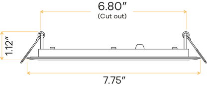 7" Round Flushed slim