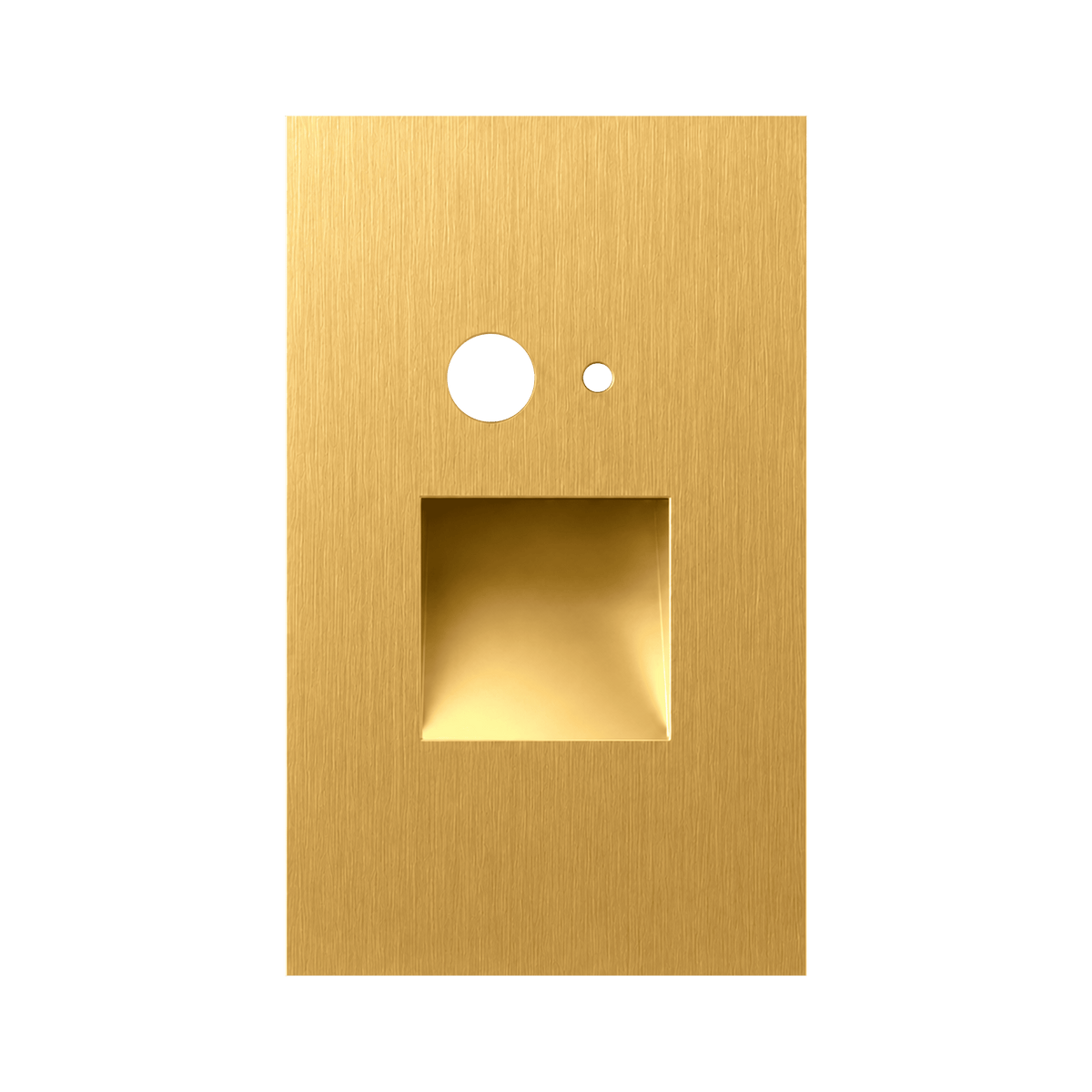 Vertical Step light MS+PC Brushed Brass Cover