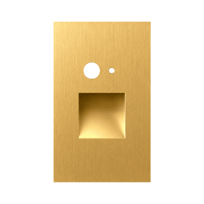 Vertical Step light MS+PC Brushed Brass Cover